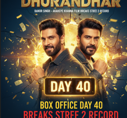 Dhurandhar box office Day 40 poster featuring Ranveer Singh and Akshaye Khanna after breaking the Stree 2 week 6 collection record